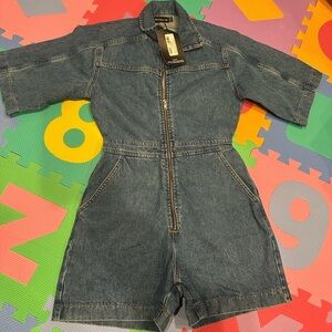 NWT Pretty Little Thing Denim Romper
